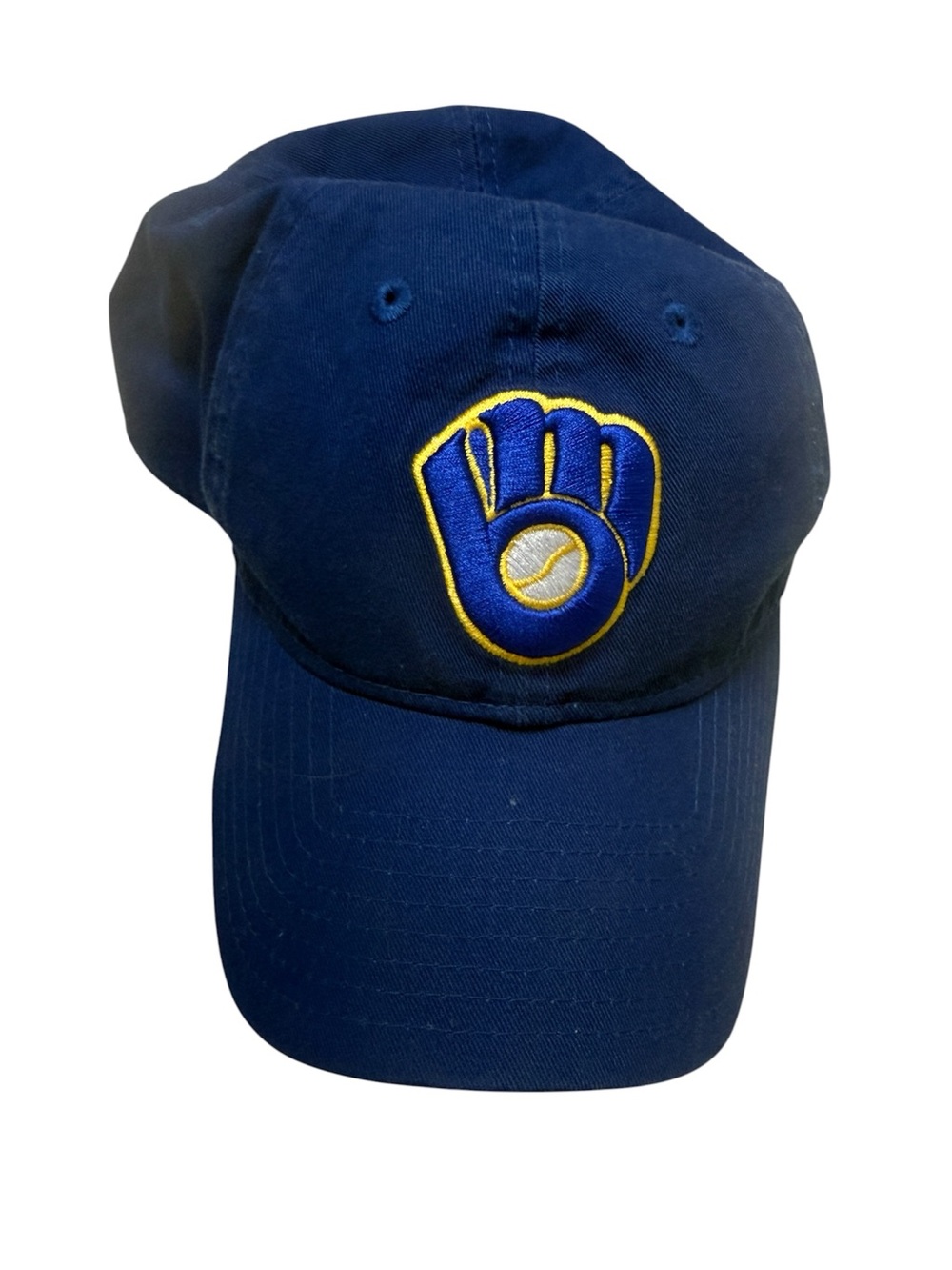 New Era Milwaukee Brewers hat Baseball Cap with Glove Logo fitted size small